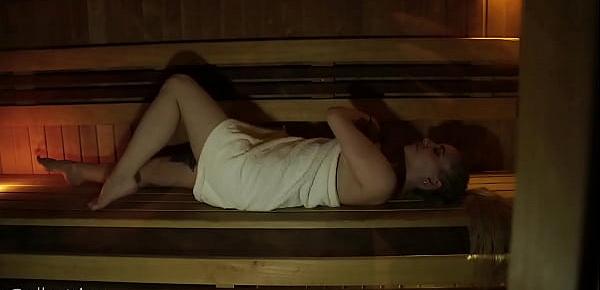 Curvy hottie fucking a stranger in a public sauna